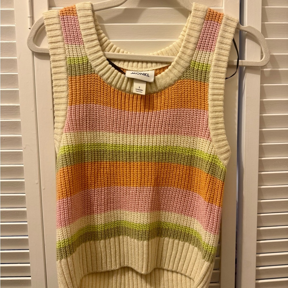 Monki Multicolor Striped Knit Top
